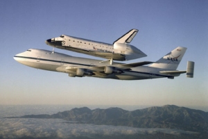 Shuttle Carrier Aircraft with Space Shuttle