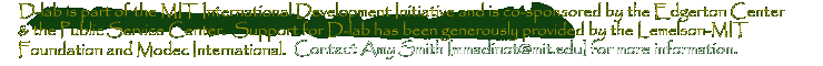 D-Lab is part of the Curricular Initiative for Development Design at MIT, and is sponsored by the Edgerton Center and a grant from the Alumni Funds. This year's class is organized the Edgerton Center, Setu, the Brazilian Students Association and the MIT Haitian Alliance. Contact Amy Smith (mmadinot@mit.edu) for more information.