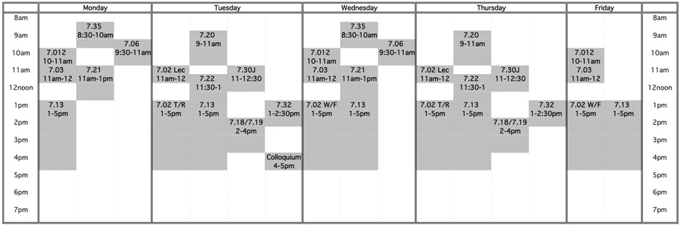 Fall 2011 week view