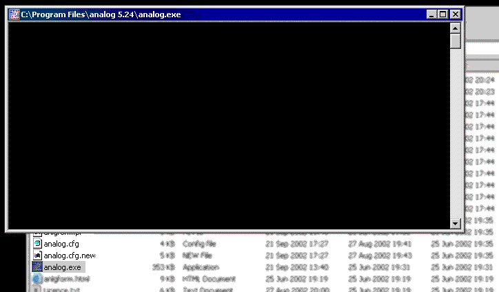 Testing that the installation succeeded is as simple as double-clicking the analog executable.