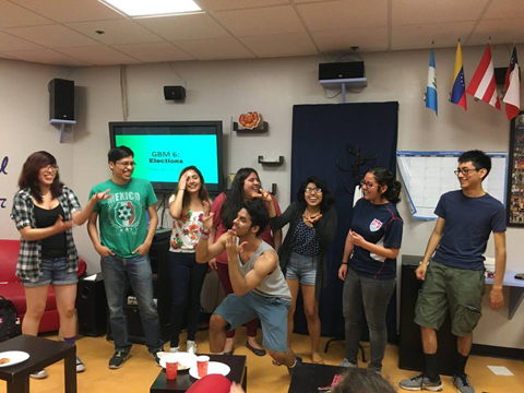 The newly elected LUChA Fall 2016 executive board posing for a silly group picture