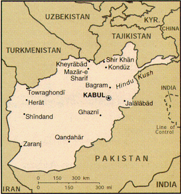 [Country map of Afghanistan]