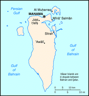 [Country map of Bahrain]
