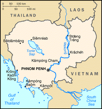 [Country map of Cambodia]