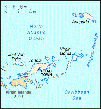 [Country map of British Virgin Islands]