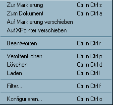 Das Men� Anmerkungen