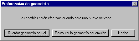 Caja de di�logo Preferencias de geometr�a