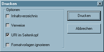 Dialog Druckoptionen