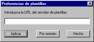 Caja de di�logo Preferencias de plantillas