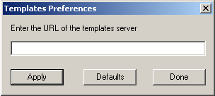 Template Preferences Dialog