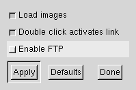 Browsing Preferences Dialog