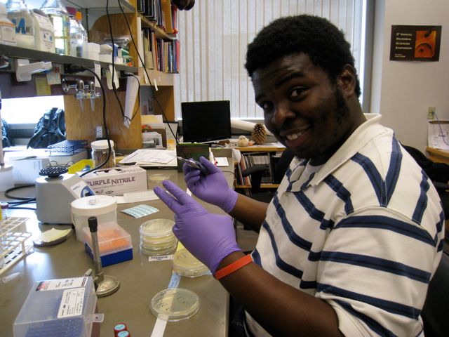 Chinweike and the bench