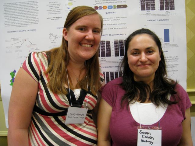 Emily Albright and Susan Cohen at the poster session