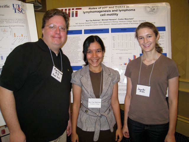 Prof. Michael Hemann, Nur-Taz, and grad student Jennifer Ricks 