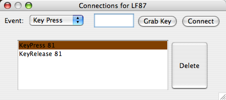Editing key connections.